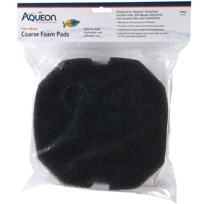 Aqueon Coarse Foam Pads - Large - 2 Count