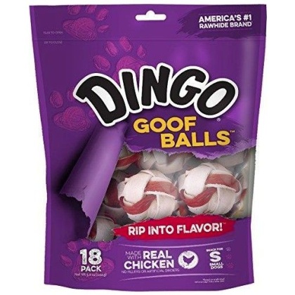 Dingo Goof Balls Chicken & Rawhide Chew - 18 count