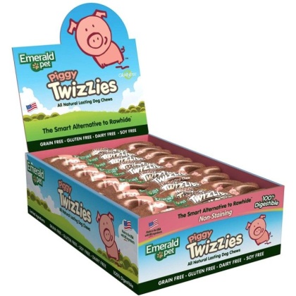 Emerald Pet Piggy Twizzies Natural Dog Chews - 30 count