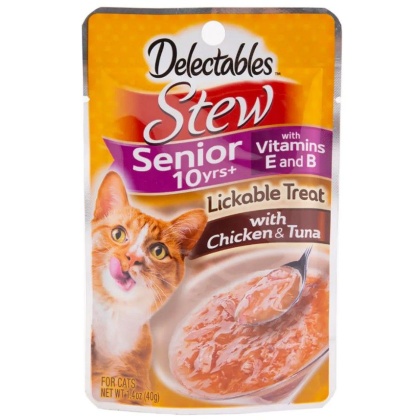 Hartz Delectables Stew Senior Lickable Cat Treats - Chicken & Tuna - 1.4 oz