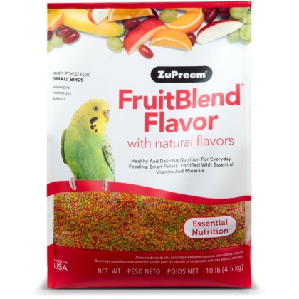 ZuPreem FruitBlend Premium Daily Bird Food - Small Birds - 10 lbs