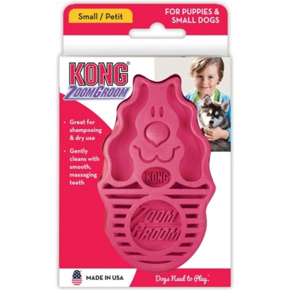 Kong ZoomGroom Dog Brush - Boysenberry - Small