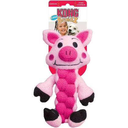 Kong Pudge Braidz - Pig - Medium/Large - 7.5\