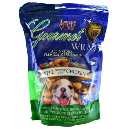 Loving Pets Gourmet Apple & Chicken Wraps - 6 oz