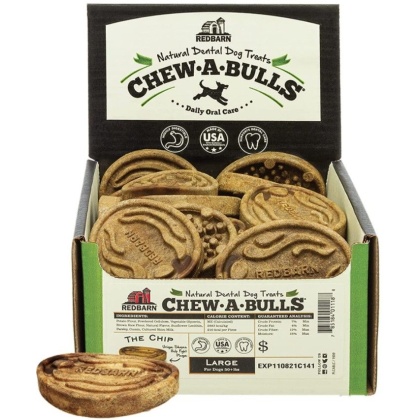 Redbarn Pet Products Chew-A-Bulls Chip Dental Dog Treats Large - 25 count