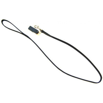 Circle T Leather Lead  - 4\' Long - Black - 4\' Long x 3/8\