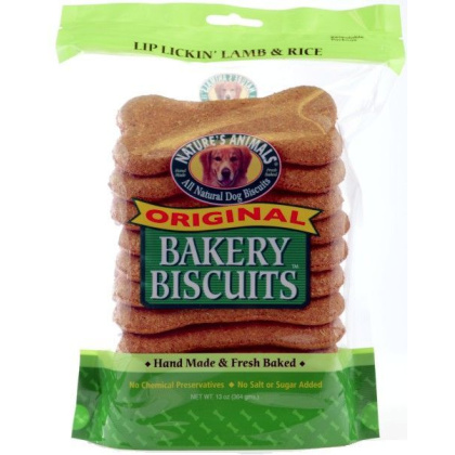 Natures Animals Orihinal Bakery Buscuits Lip Lickin Lamb and Rice - 13 oz