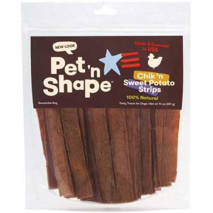 Pet \'n Shape Natural Chik \'n Sweet Potato Strips Dog Treats - 14 oz